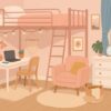 【おしゃれな中学生 女子部屋】ロフトベッド人気デザイン集