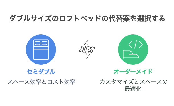 ロフトベッドダブルサイズない時の選択肢