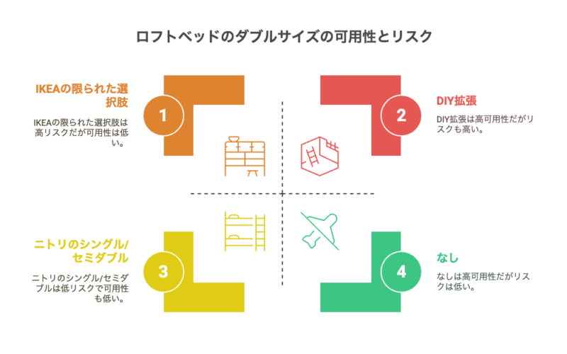 ロフトベッドダブルサイズない理由とは