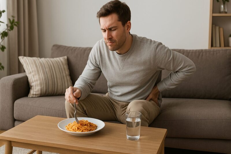 食事する時のローテーブルの工夫