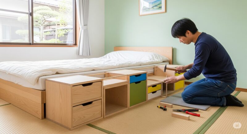 DIYで使えるニトリのカラーボックス